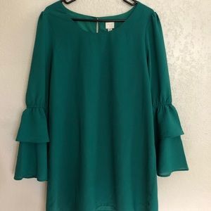 Ruffle sleeve dress